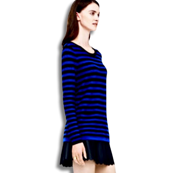 Club Monaco Italian Yarn Merino Wool Striped Sweater Sz. Medium - Picture 3 of 8